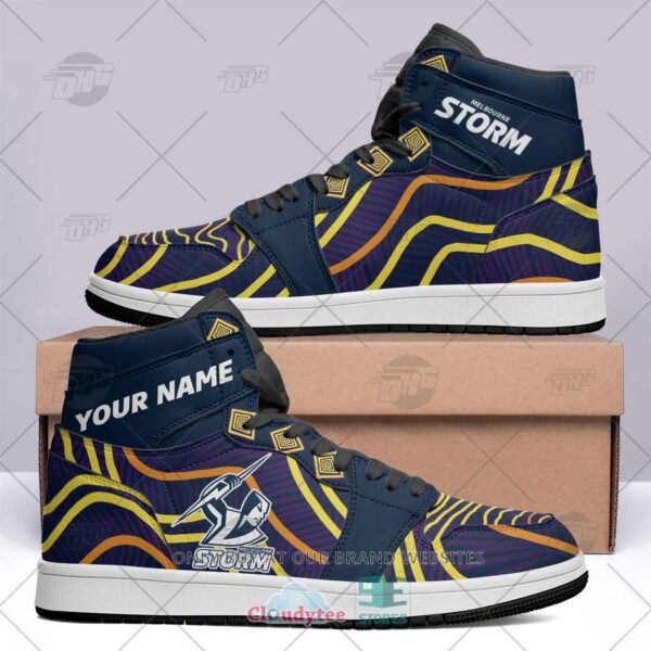 Tubopro Melbourne Storm NRL AJ1 High Sneakers Shoes For Men And Women