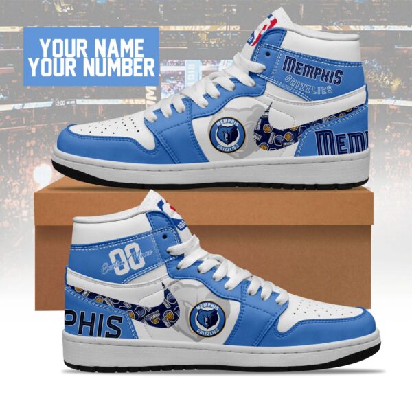 Tubopro Memphis Grizzlies AJ1 High Sneakers Shoes For Men And Women - Image 3