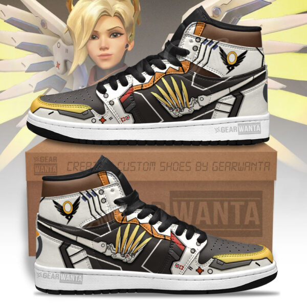 Tubopro Mercy Overwatch AJ1 High Sneakers Shoes For Men And Women