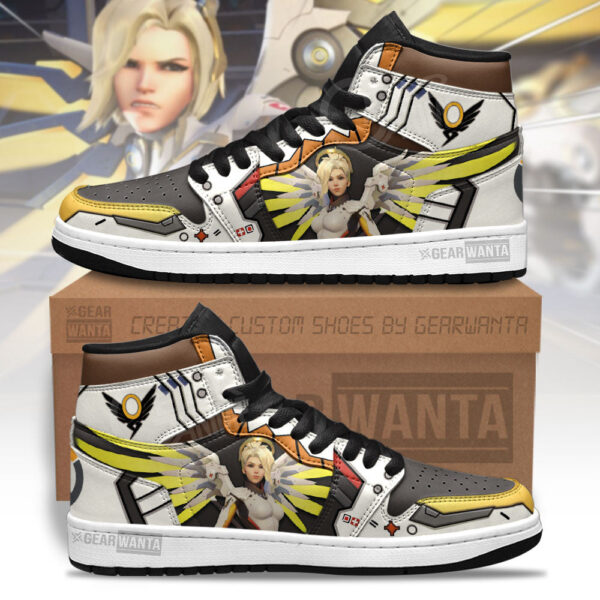 Tubopro Mercy Overwatch AJ1 High Sneakers Shoes For Men And Women
