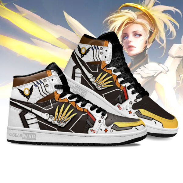 Tubopro Mercy Overwatch AJ1 High Sneakers Shoes For Men And Women - Image 3
