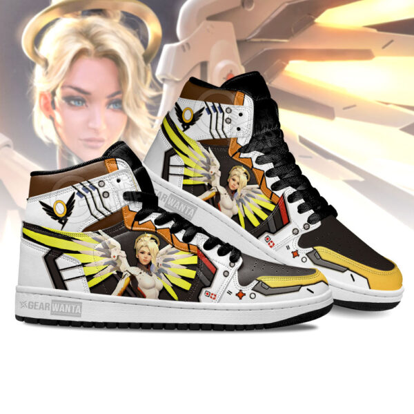 Tubopro Mercy Overwatch AJ1 High Sneakers Shoes For Men And Women - Image 3