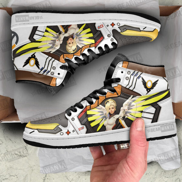 Tubopro Mercy Overwatch AJ1 High Sneakers Shoes For Men And Women - Image 2