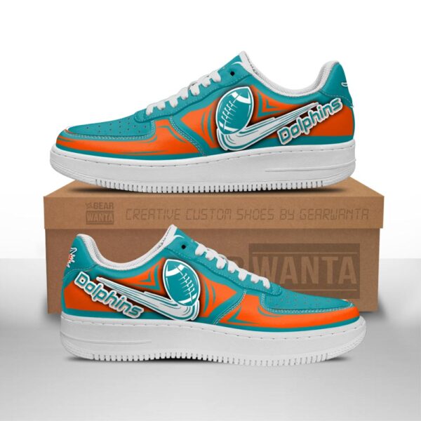Tubopro Miami Dolphins Air Low-Top Sneakers Shoes For Men And Women