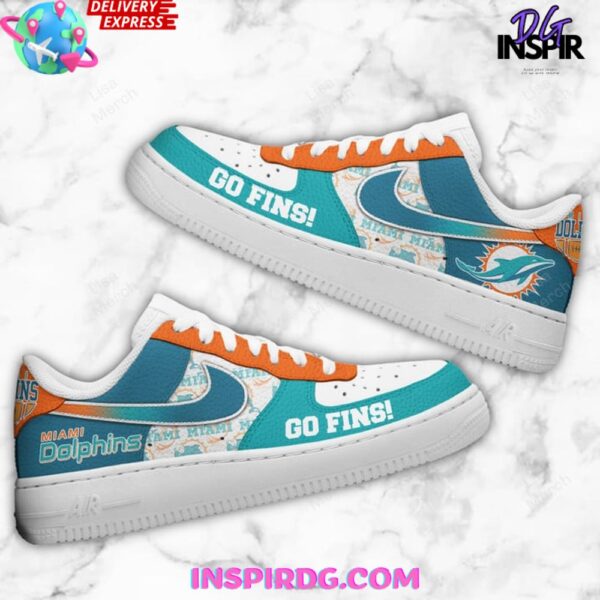 Tubopro Miami Dolphins Air Low-Top Sneakers Shoes For Men And Women - Image 2
