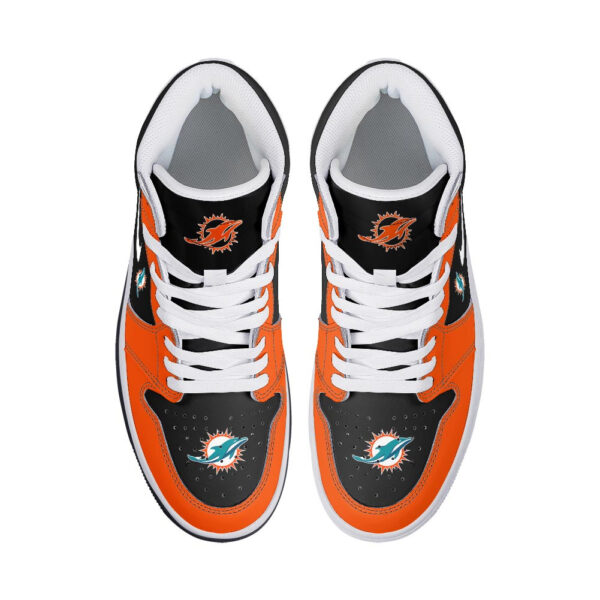 Tubopro Miami Dolphins AJ1 High Sneakers Shoes For Men And Women - Image 3
