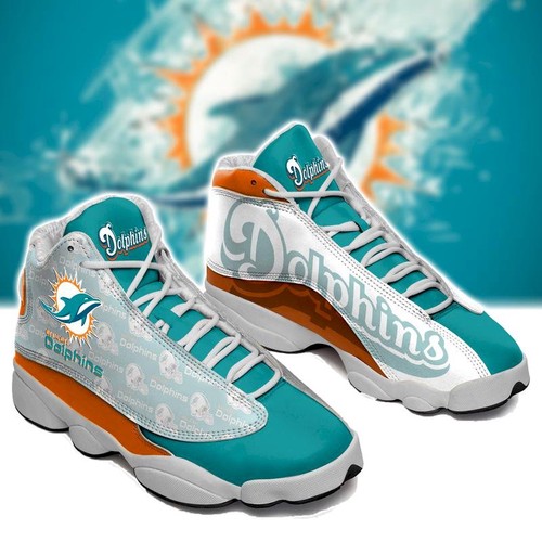 Tubopro Miami Dolphins AJ13 Sneakers Shoes For Men And Women