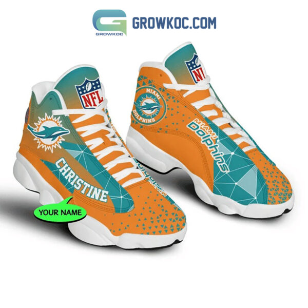 Tubopro Miami Dolphins AJ13 Sneakers Shoes For Men And Women - Image 2