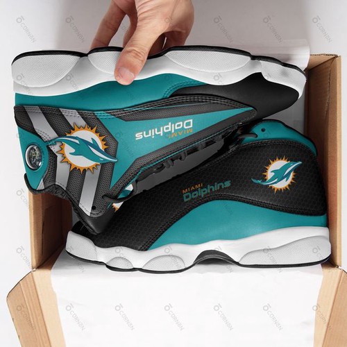 Tubopro Miami Dolphins AJ13 Sneakers Shoes For Men And Women