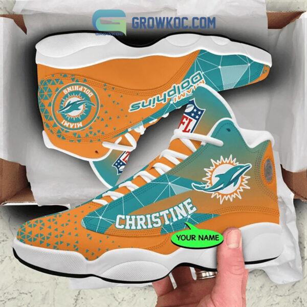 Tubopro Miami Dolphins AJ13 Sneakers Shoes For Men And Women