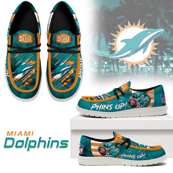 Tubopro Miami Dolphins Personalized Hey Dude Shoes For Men And Women