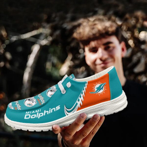 Tubopro Miami Dolphins Hey Dude Shoes For Men And Women - Image 3