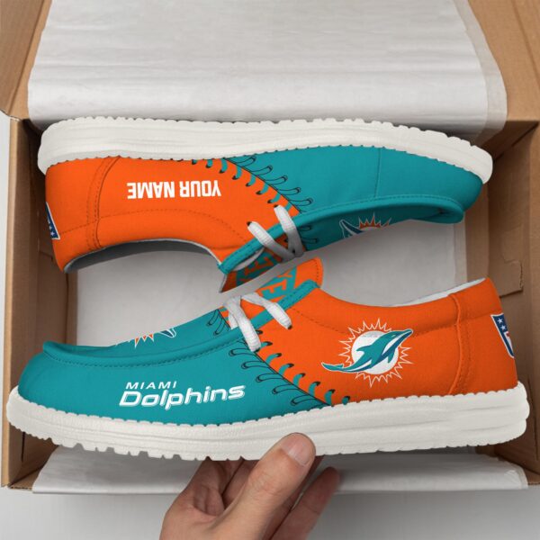 Tubopro Miami Dolphins Hey Dude Shoes For Men And Women - Image 3