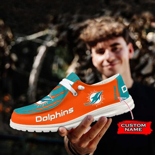 Tubopro Miami Dolphins Hey Dude Shoes For Men And Women - Image 3