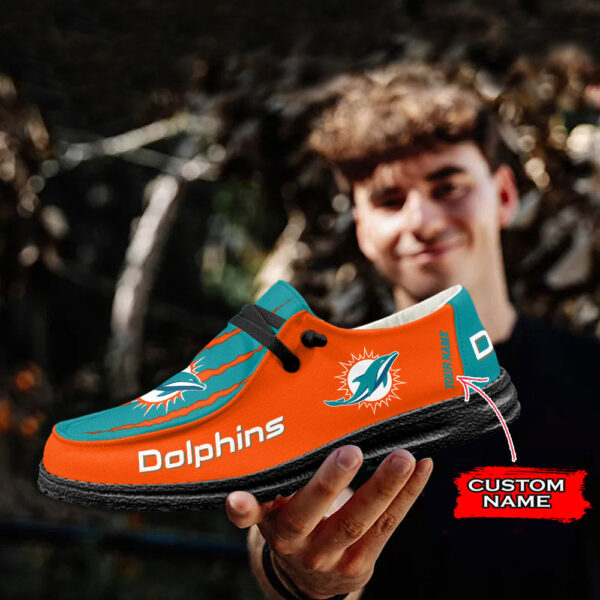 Tubopro Miami Dolphins Hey Dude Shoes For Men And Women - Image 4
