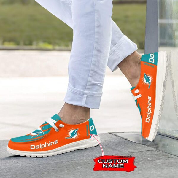 Tubopro Miami Dolphins Hey Dude Shoes For Men And Women - Image 5