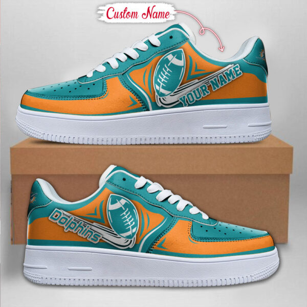 Tubopro Miami Dolphins NFL Air Low-Top Sneakers Shoes For Men And Women - Image 2