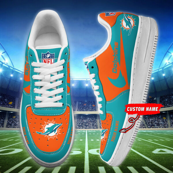 Tubopro Miami Dolphins NFL Air Low-Top Sneakers Shoes For Men And Women