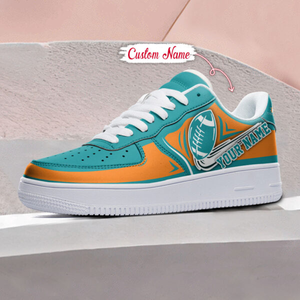 Tubopro Miami Dolphins NFL Air Low-Top Sneakers Shoes For Men And Women - Image 3