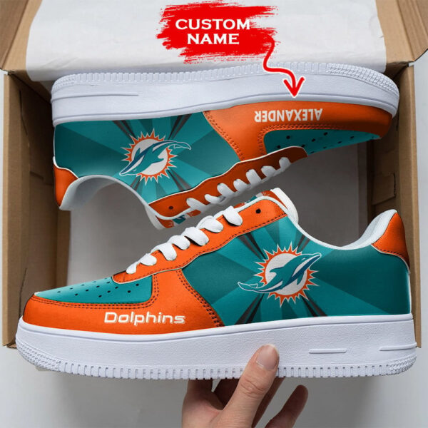 Tubopro Miami Dolphins NFL Air Low-Top Sneakers Shoes For Men And Women
