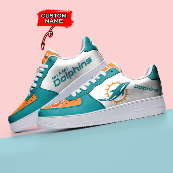Tubopro Miami Dolphins NFL Air Low-Top Sneakers Shoes For Men And Women - Image 3