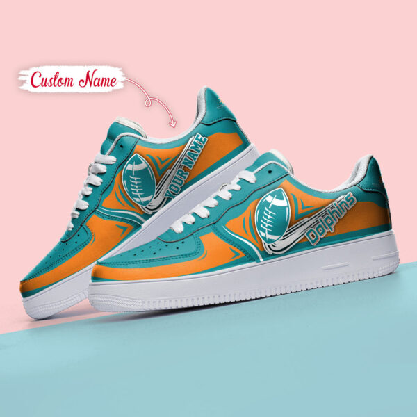 Tubopro Miami Dolphins NFL Air Low-Top Sneakers Shoes For Men And Women - Image 4