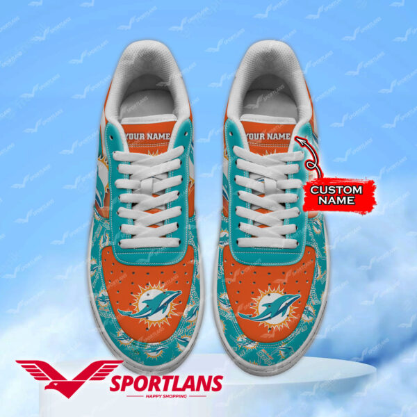Tubopro Miami Dolphins NFL Air Low-Top Sneakers Shoes For Men And Women - Image 2