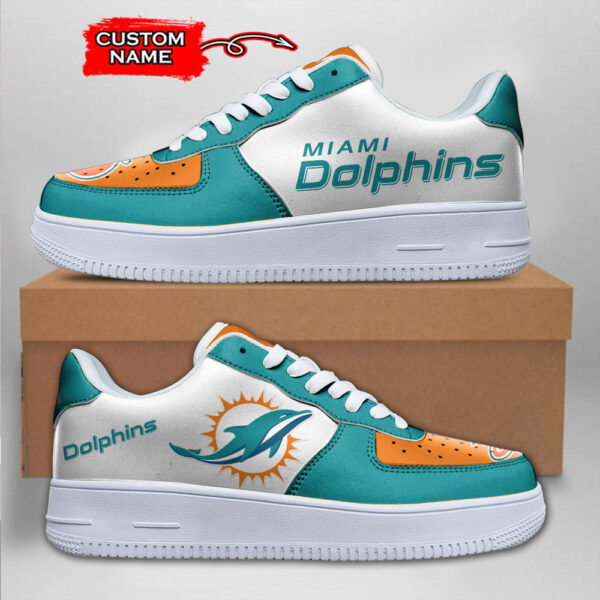 Tubopro Miami Dolphins NFL Air Low-Top Sneakers Shoes For Men And Women
