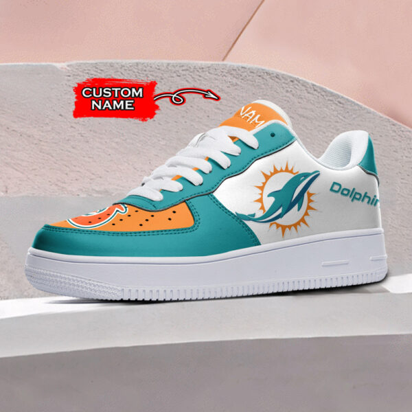 Tubopro Miami Dolphins NFL Air Low-Top Sneakers Shoes For Men And Women - Image 2