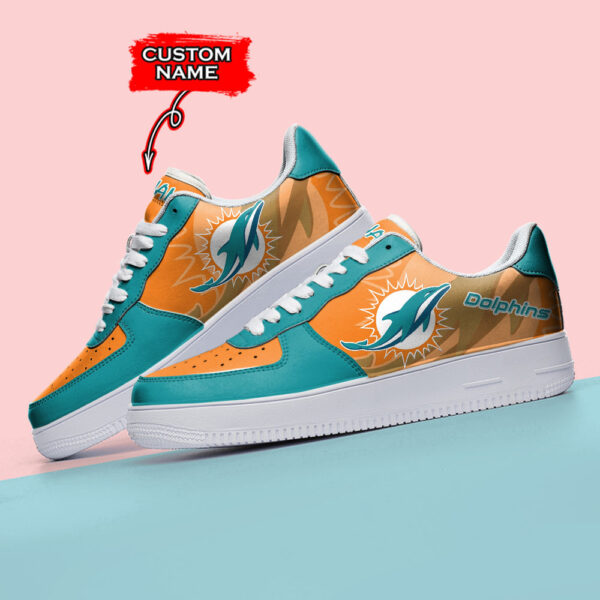 Tubopro Miami Dolphins NFL Air Low-Top Sneakers Shoes For Men And Women - Image 3