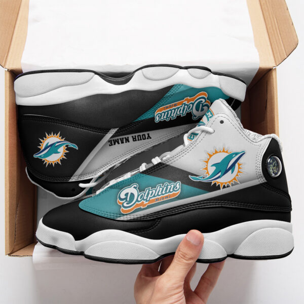 Tubopro Miami Dolphins NFL AJ13 Sneakers Shoes For Men And Women - Image 2