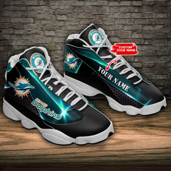 Tubopro Miami Dolphins NFL AJ13 Sneakers Shoes For Men And Women - Image 2