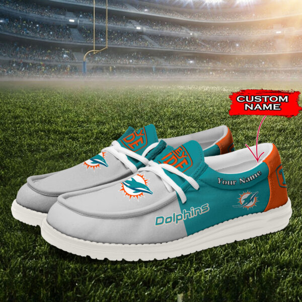 Tubopro Miami Dolphins Personalized Hey Dude Shoes For Men And Women - Image 2