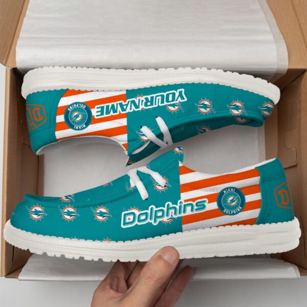 Tubopro Miami Dolphins Personalized Hey Dude Shoes For Men And Women