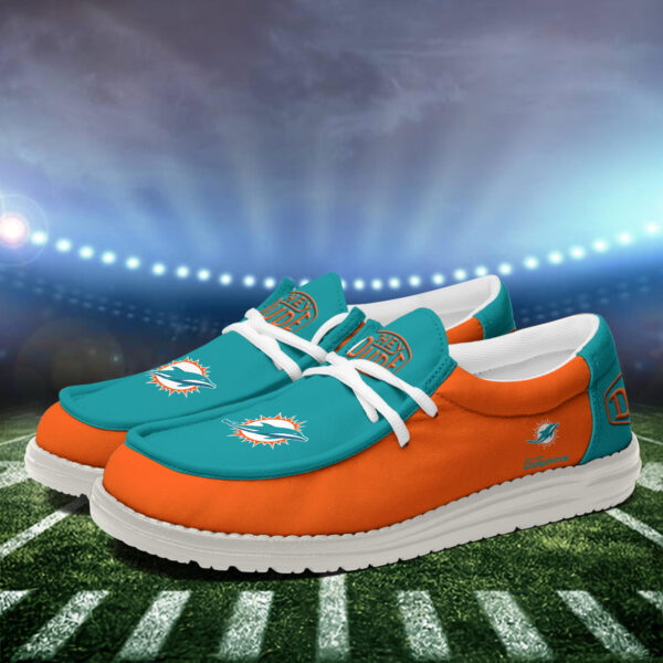 Tubopro Miami Dolphins Personalized Hey Dude Shoes For Men And Women - Image 3