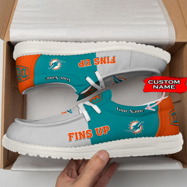 Tubopro Miami Dolphins Personalized Hey Dude Shoes For Men And Women - Image 2