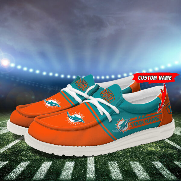 Tubopro Miami Dolphins Personalized Hey Dude Shoes For Men And Women - Image 3