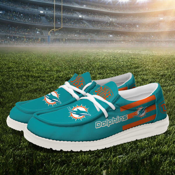 Tubopro Miami Dolphins Personalized Hey Dude Shoes For Men And Women - Image 2