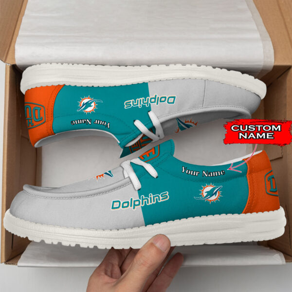 Tubopro Miami Dolphins Personalized Hey Dude Shoes For Men And Women - Image 3