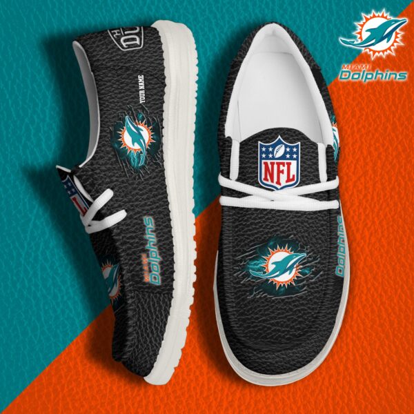 Tubopro Miami Dolphins Personalized Hey Dude Shoes For Men And Women