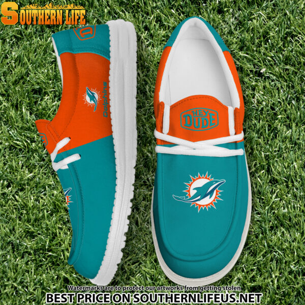 Tubopro Miami Dolphins Personalized Hey Dude Shoes For Men And Women