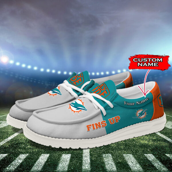 Tubopro Miami Dolphins Personalized Hey Dude Shoes For Men And Women - Image 3