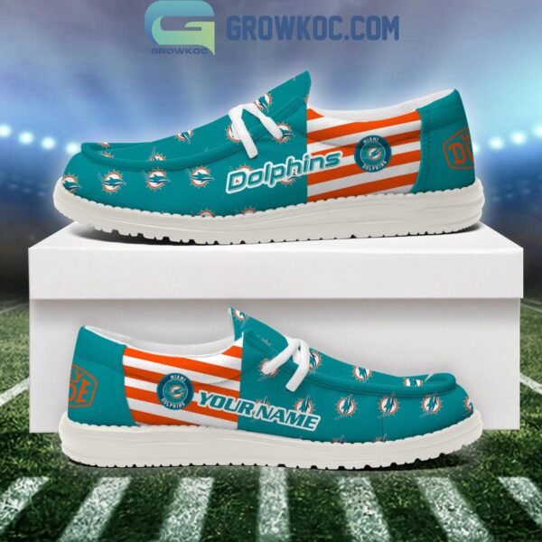Tubopro Miami Dolphins Personalized Hey Dude Shoes For Men And Women - Image 2