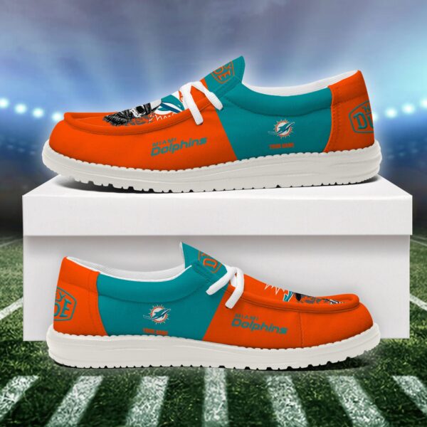 Tubopro Miami Dolphins Personalized Hey Dude Shoes For Men And Women - Image 4