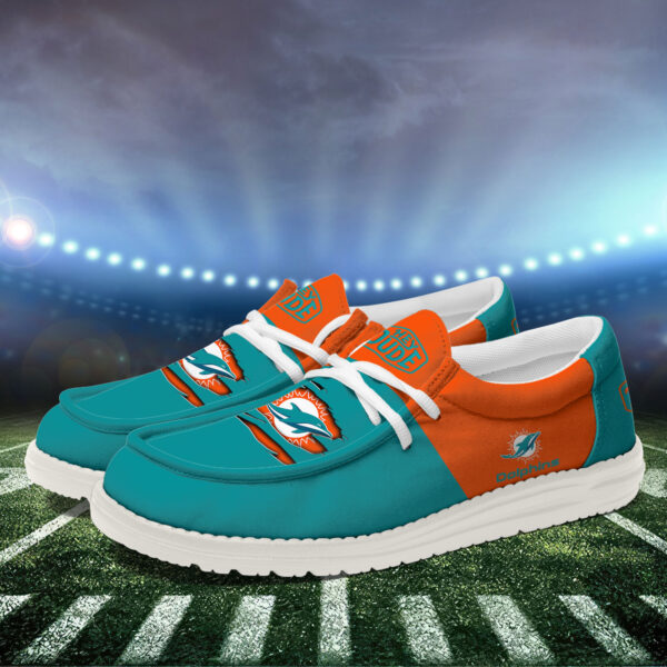Tubopro Miami Dolphins Personalized Hey Dude Shoes For Men And Women - Image 2