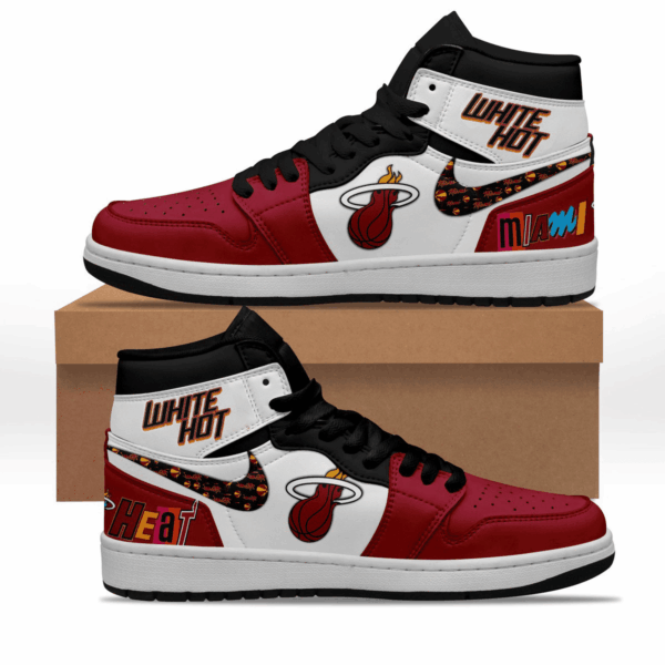 Tubopro Miami Heat AJ1 High Sneakers Shoes For Men And Women