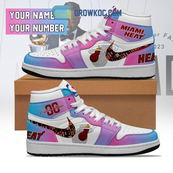 Tubopro Miami Heat AJ1 High Sneakers Shoes For Men And Women