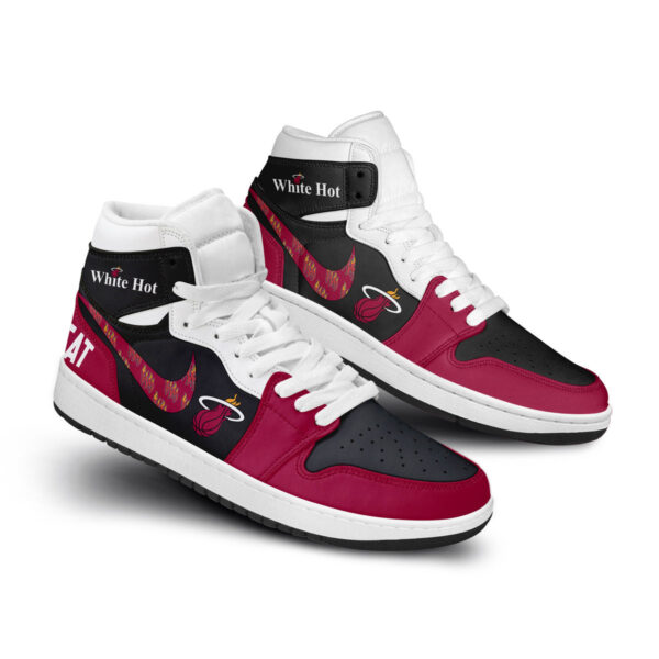 Tubopro Miami Heat AJ1 High Sneakers Shoes For Men And Women - Image 3