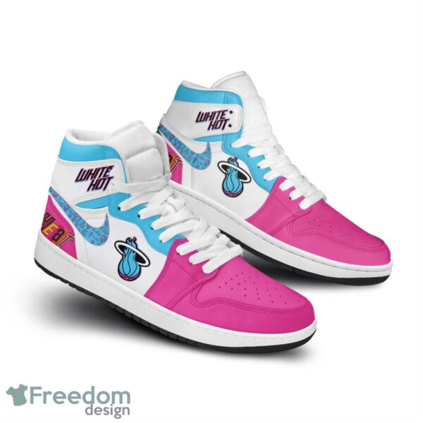Tubopro Miami Heat AJ1 High Sneakers Shoes For Men And Women - Image 2