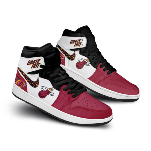 Tubopro Miami Heat AJ1 High Sneakers Shoes For Men And Women - Image 2